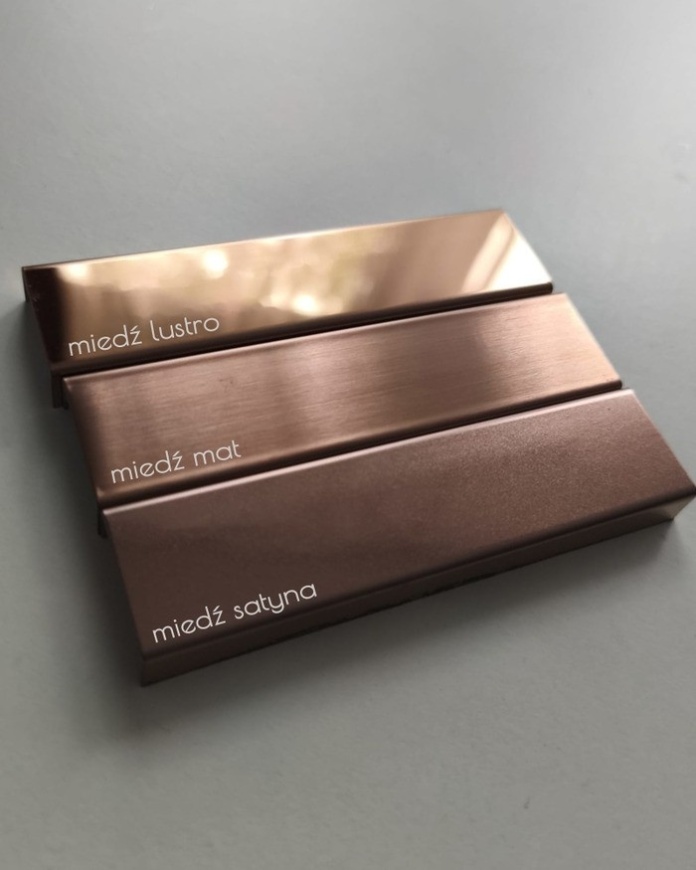 Listwa dekoracyjna ścienna miedziany poler copper mirror